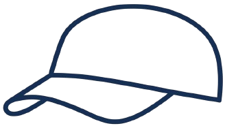 Plain baseball cap outline icon