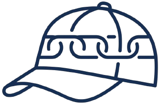 Chain link cap outline icon